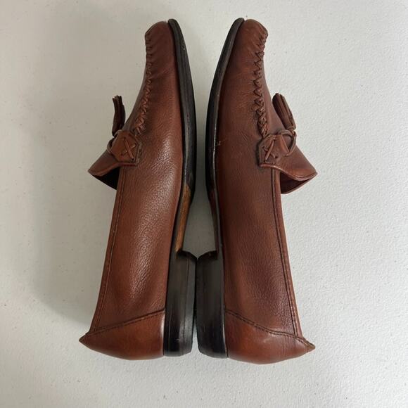 COLE HAAN Loafer Shoes Women's 9.5 B Brown Ferrah Leather Tassel Moc Toe Casual - Picture 6 of 13
